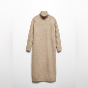 Ribbed turtleneck sweater dress